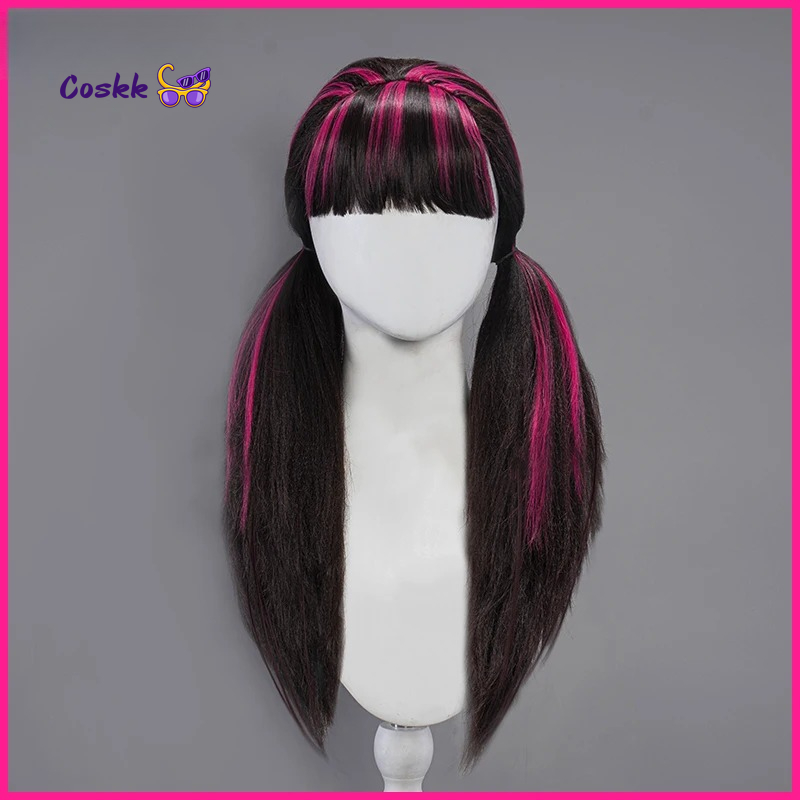 Anime Cosplay Long Black Hair - Draculauraa Cosplay Wig Long Hair 60CM