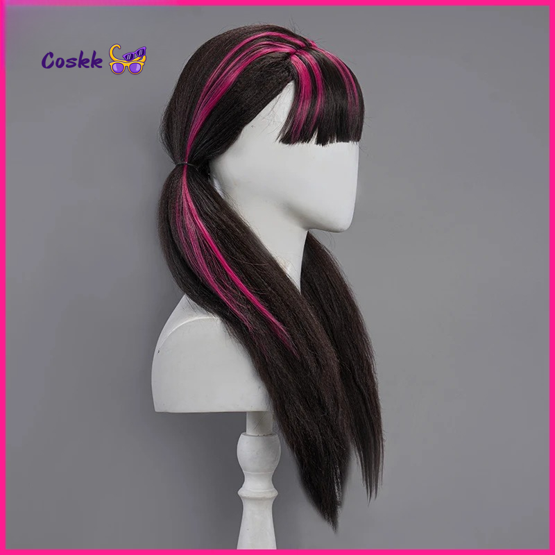 Draculauraa Cosplay Wig  Long  - đánh giá và giá Anime Cosplay Long Black Hair