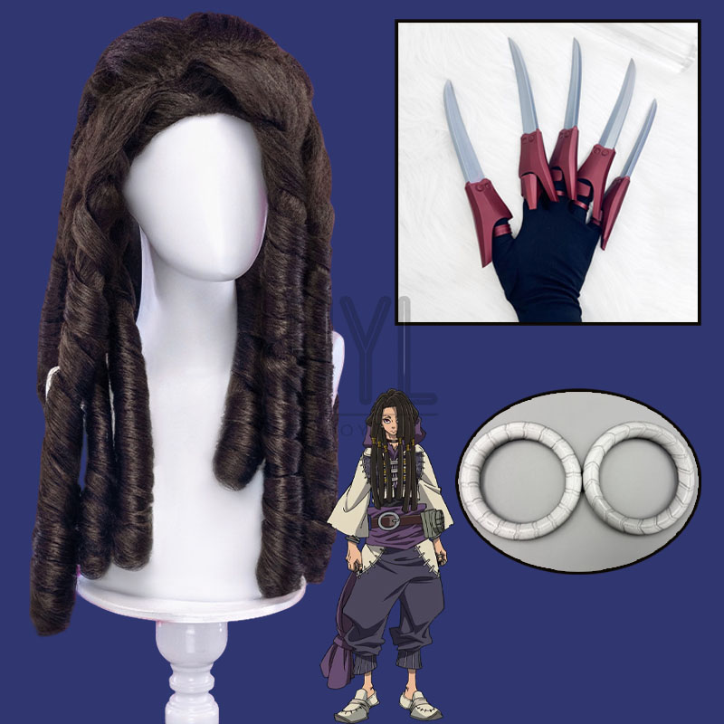 Anime Gachiakuta Jabber Wonger - đánh giá và giá Anime Cosplay Long Black Hair