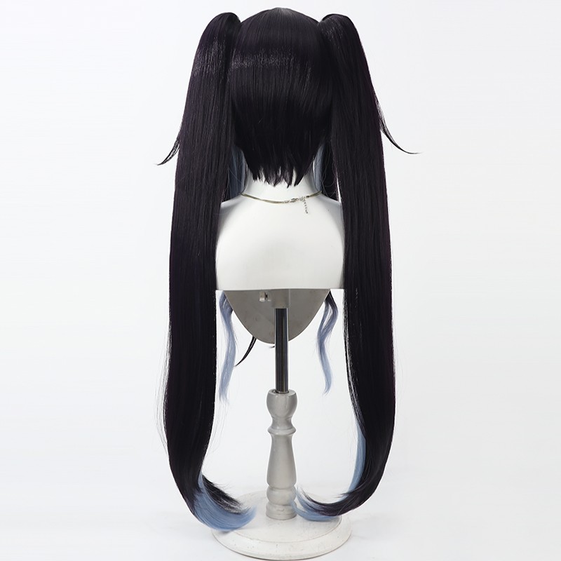 Aikiyo Fuuka Cosplay Wig Blue  - đánh giá và giá Anime Cosplay Long Black Hair